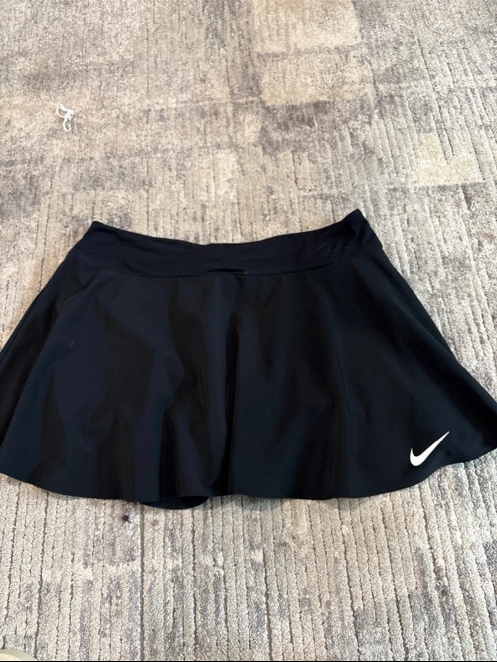 Nike Black Circle Skater Skirt with White Swoosh